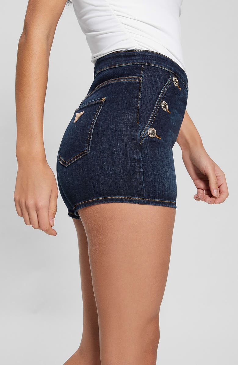 GUESS Janea High Waist Denim Shorts, Alternate, color, 