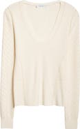 Max Mara Nadar V-Neck Pointelle Stitch Sweater
