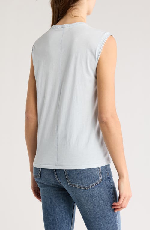 Rag & Bone Juliet Ruched Sleeveless Cotton T-shirt In Neutral