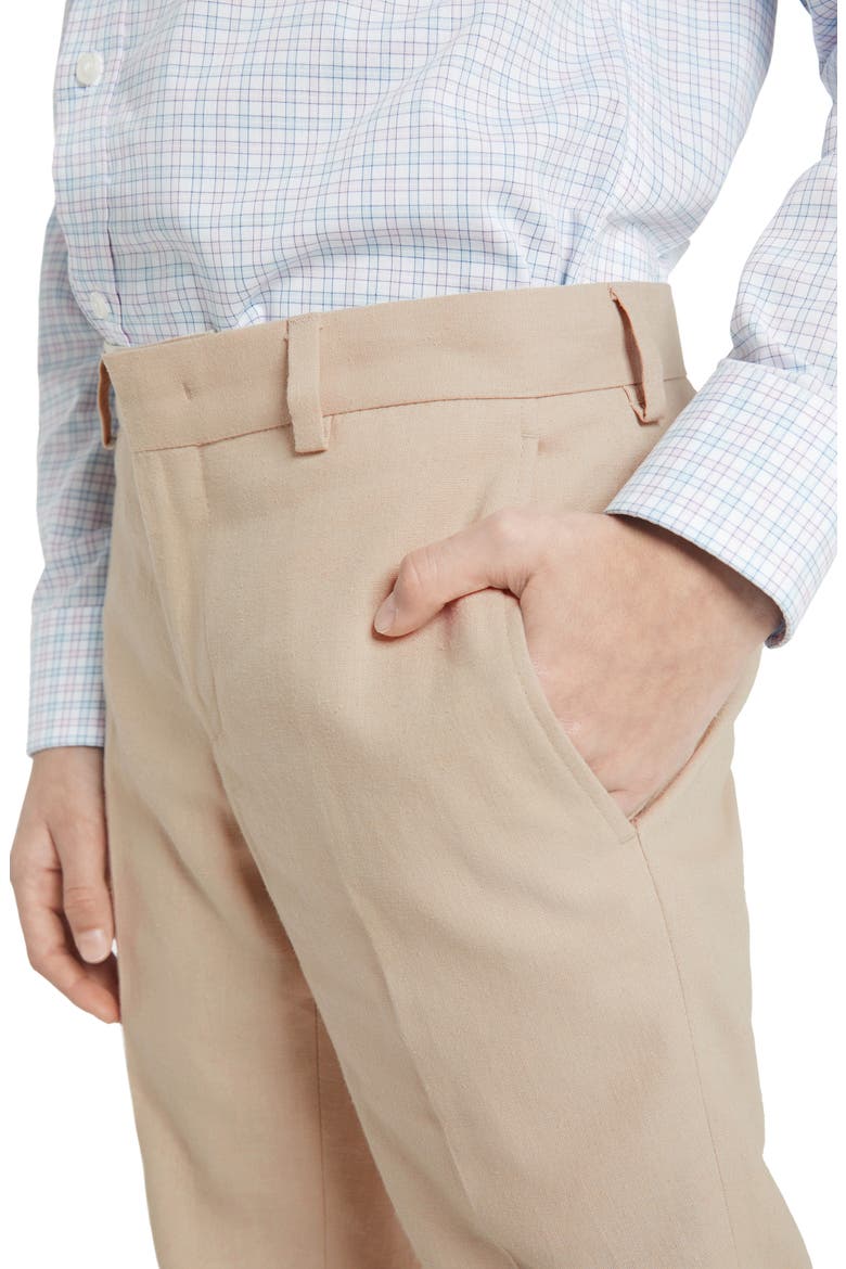 Kids' Linen Blend Dress Pants, Alternate, color, KHAKI
