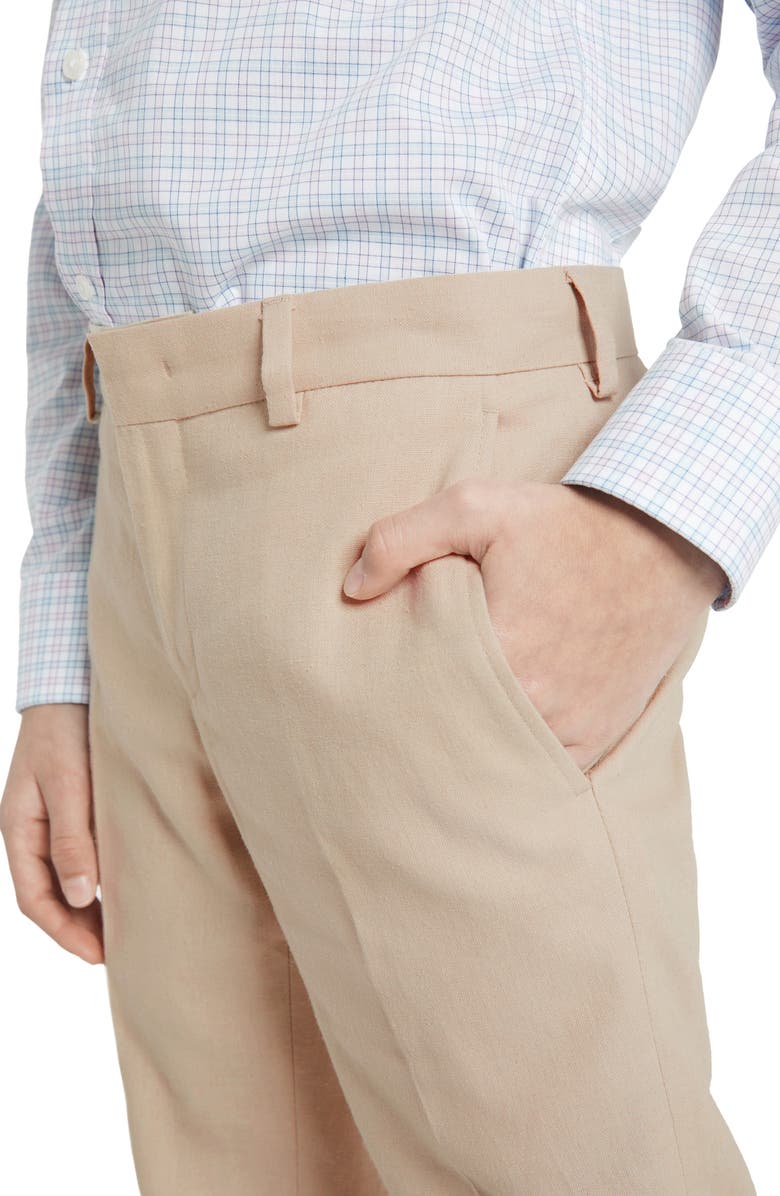Tallia Kids' Linen Blend Dress Pants, Alternate, color, Khaki