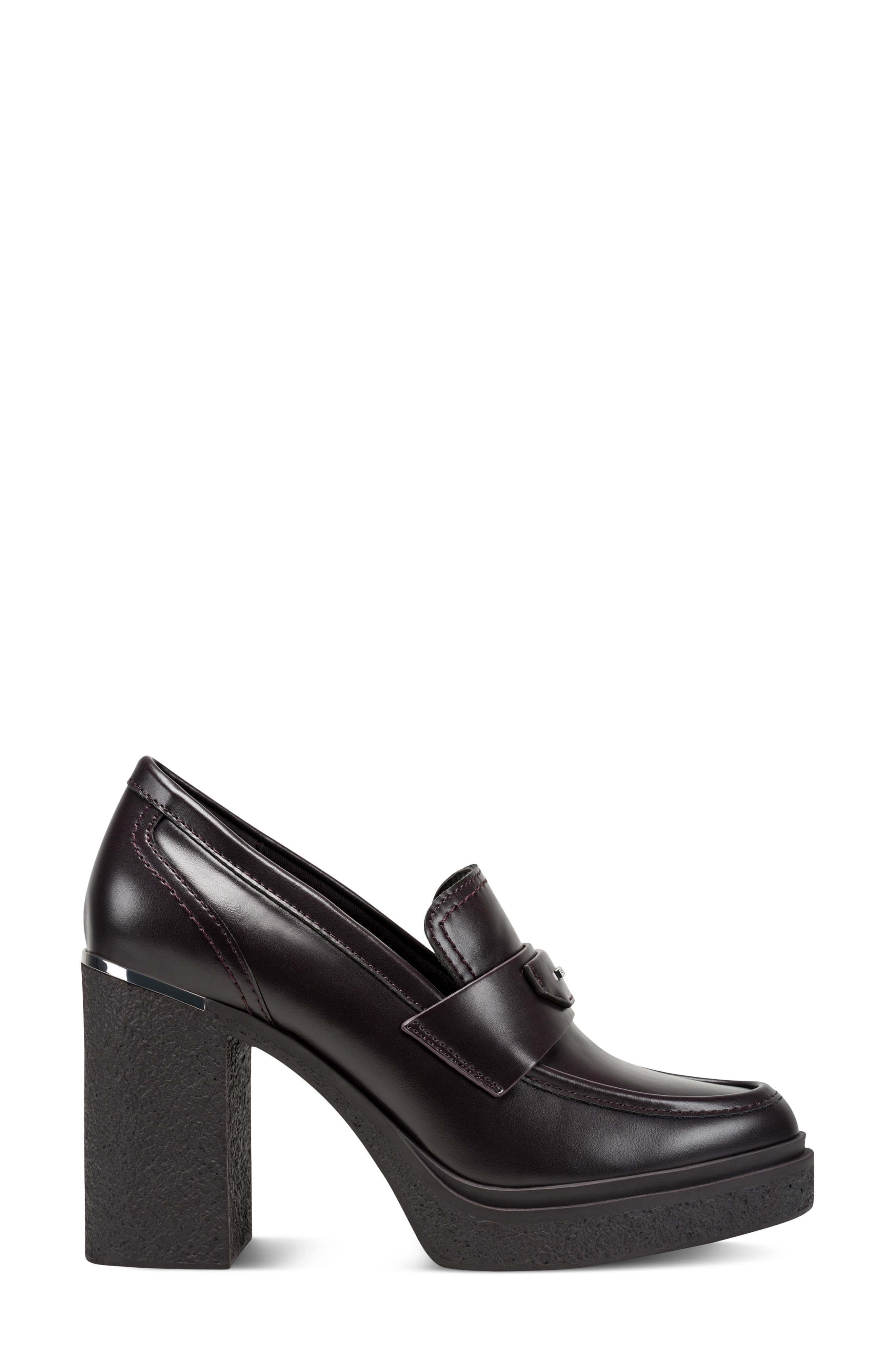 Tafani Block Heel Loafer, Alternate, color, BROWN