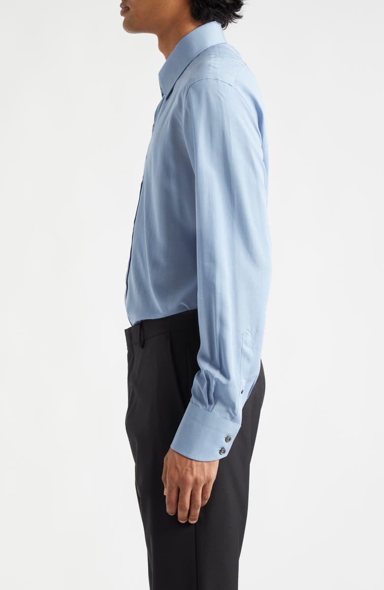 TOM FORD Fluid Parachute Slim Fit Button-Up Shirt, Alternate, color, Hb555 Avian Blue
