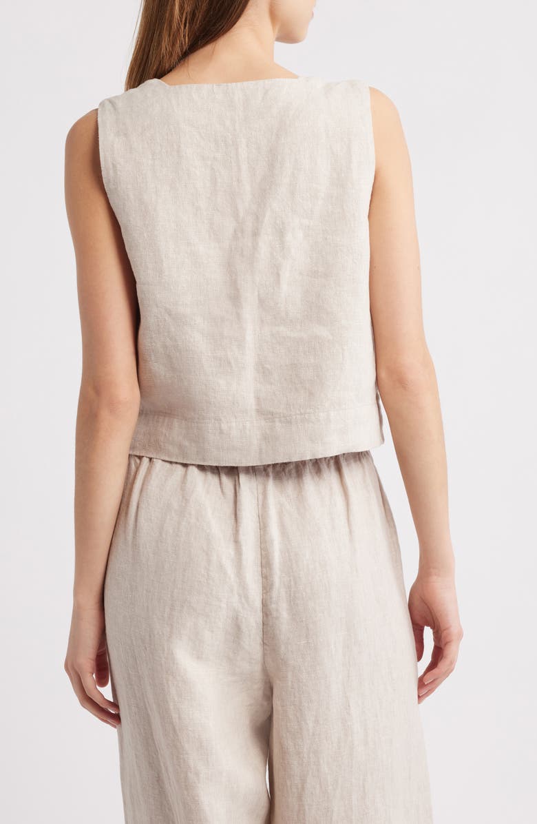 Rails Akira Linen Crop Tank, Alternate, color, Heathered Flax