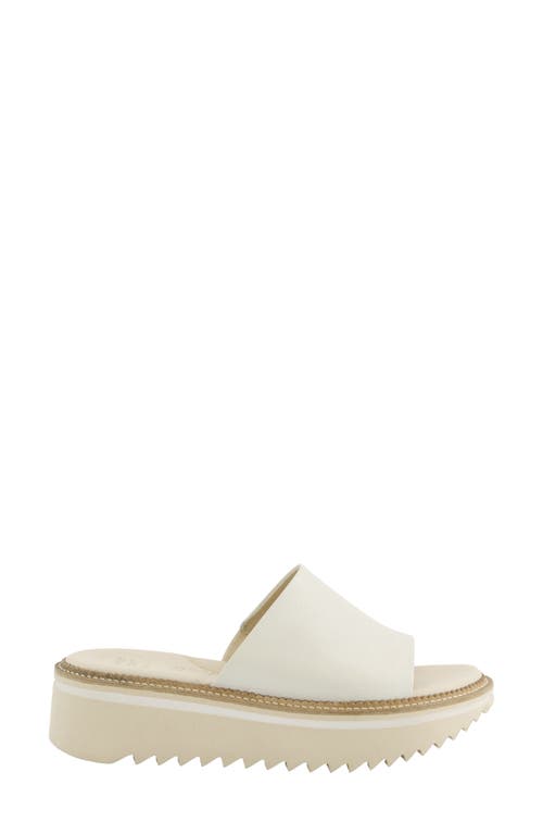 Paul Green May Slide Sandal In Ivory Leather