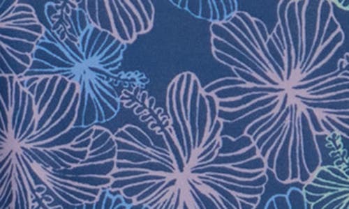 Reyn Spooner Electric Biscus Polo In Blue