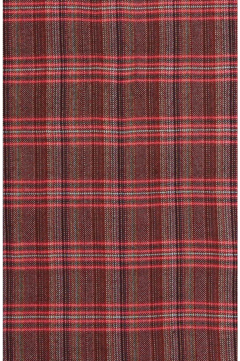 Checkered Scarf, Alternate, color, OXBLOOD