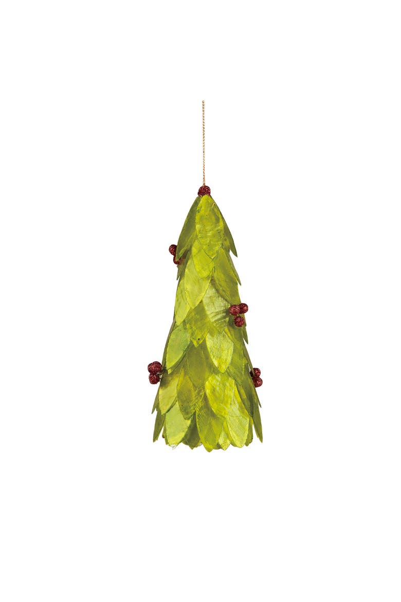 Sage & Berry Tree Ornament, Main, color, Green