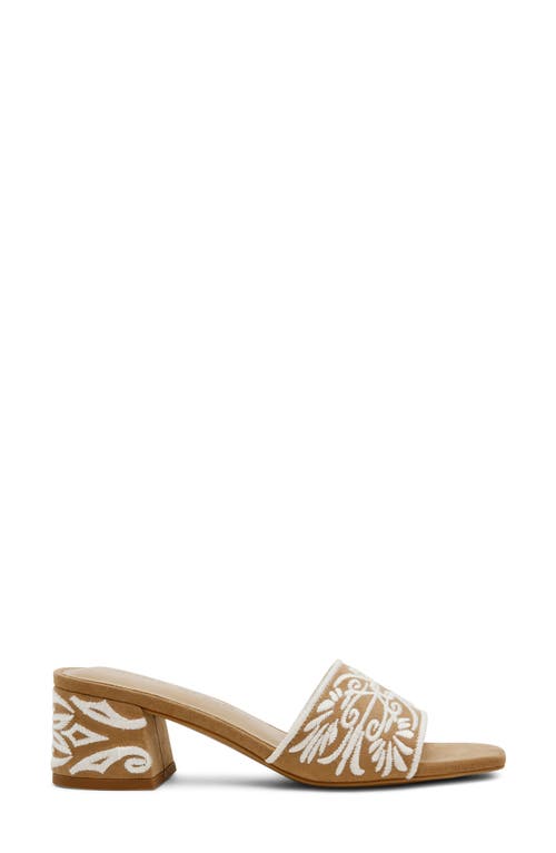 Anne Klein Dolls Block Heel Sandal In Nude