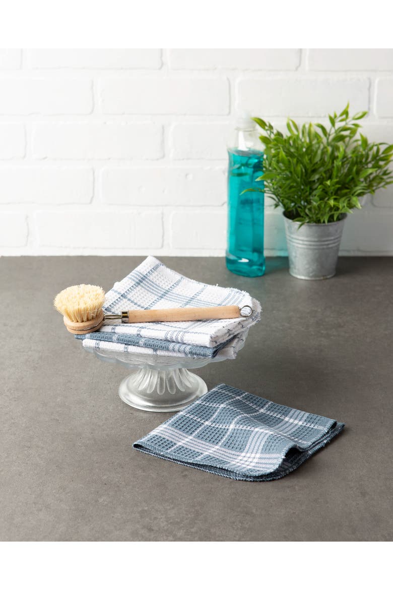 Blue Waffle Weave Dishcloth Set/12, Alternate, color, Blue
