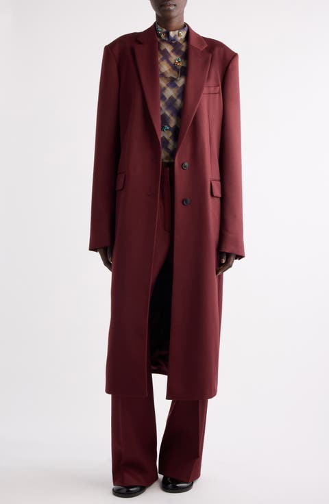 Raftan Wool Gabardine Longline Coat