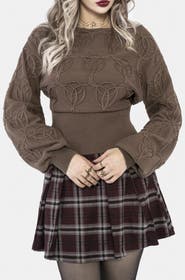 Disturbia Covet Cotton-blend Cable Knit Sweater