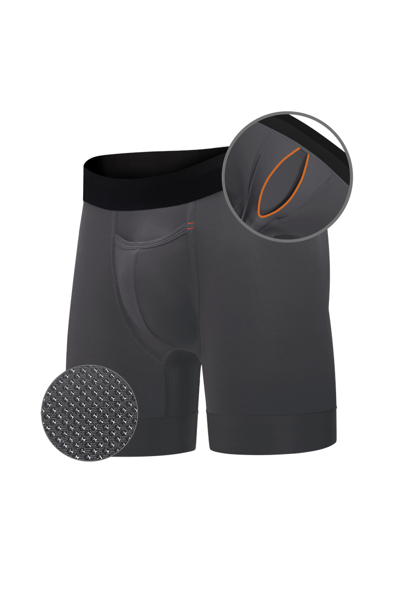 Elite Air II Boxer Brief, Main, color, Iron (Dark Gray)