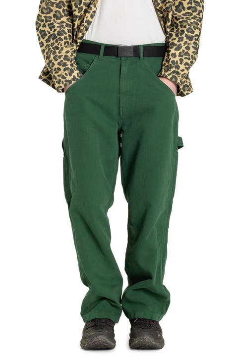 Mens Corduroy Baggy Wide Leg Pants Chinese Style Drawstring Retro Casual  Trouser