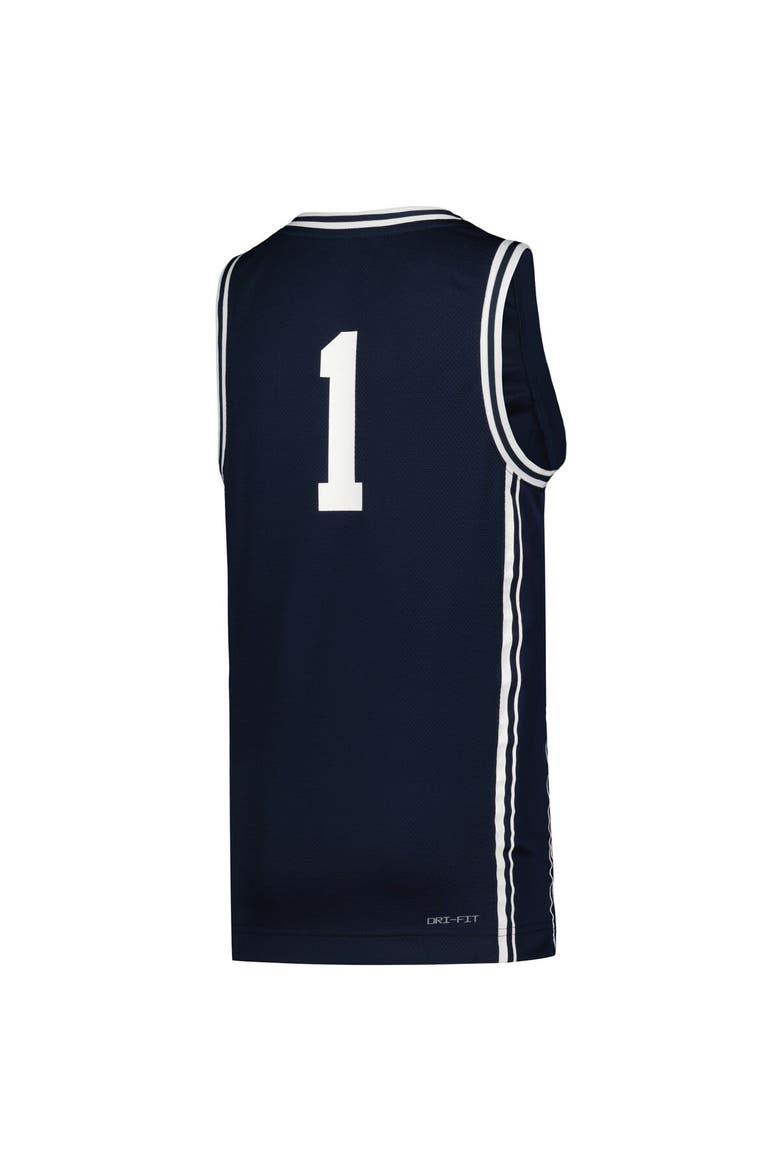 Youth Nike #1 Navy Duke Blue Devils Icon Replica Basketball Jersey, Alternate, color, Navy