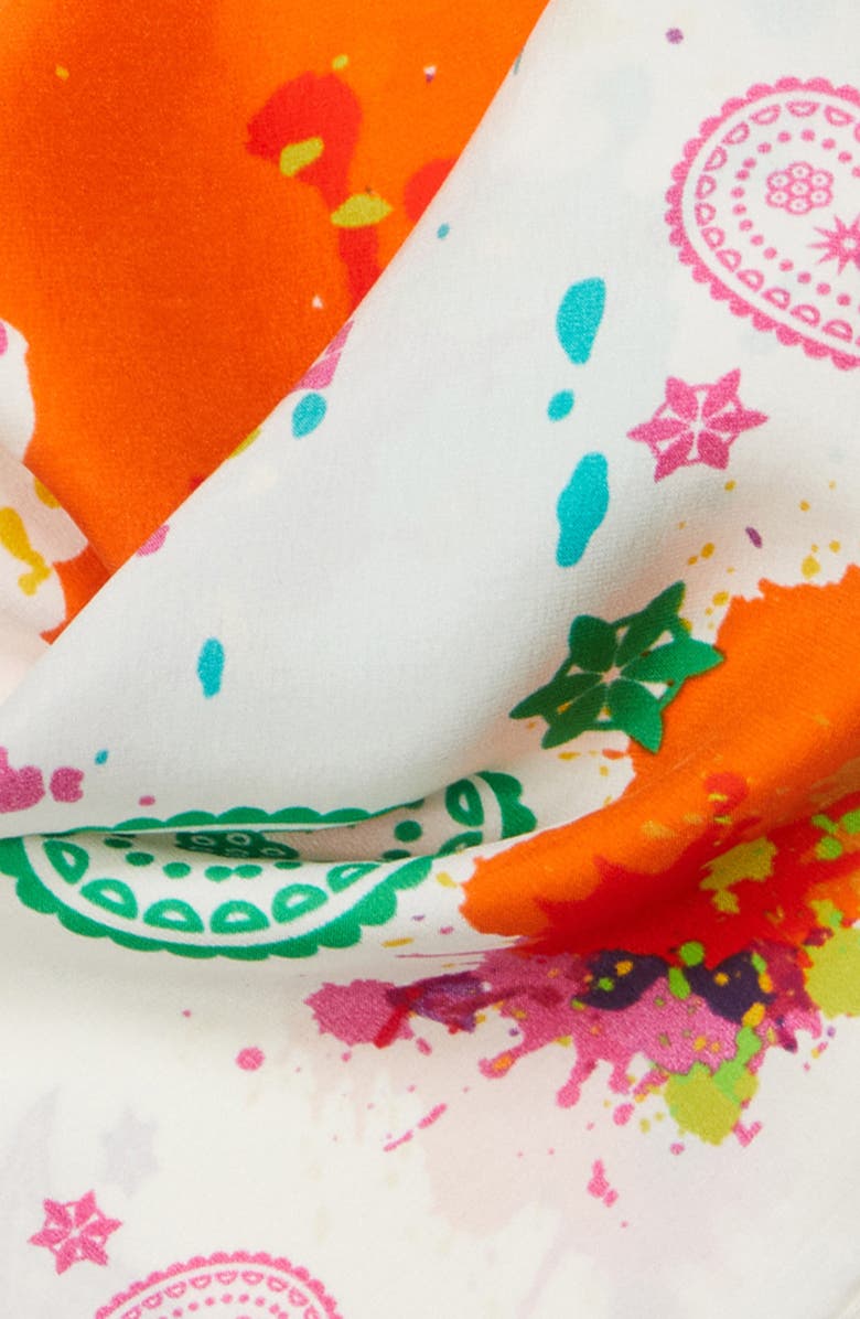 PEA N OLIVE Spill on Silk Scarf, Alternate, color, 