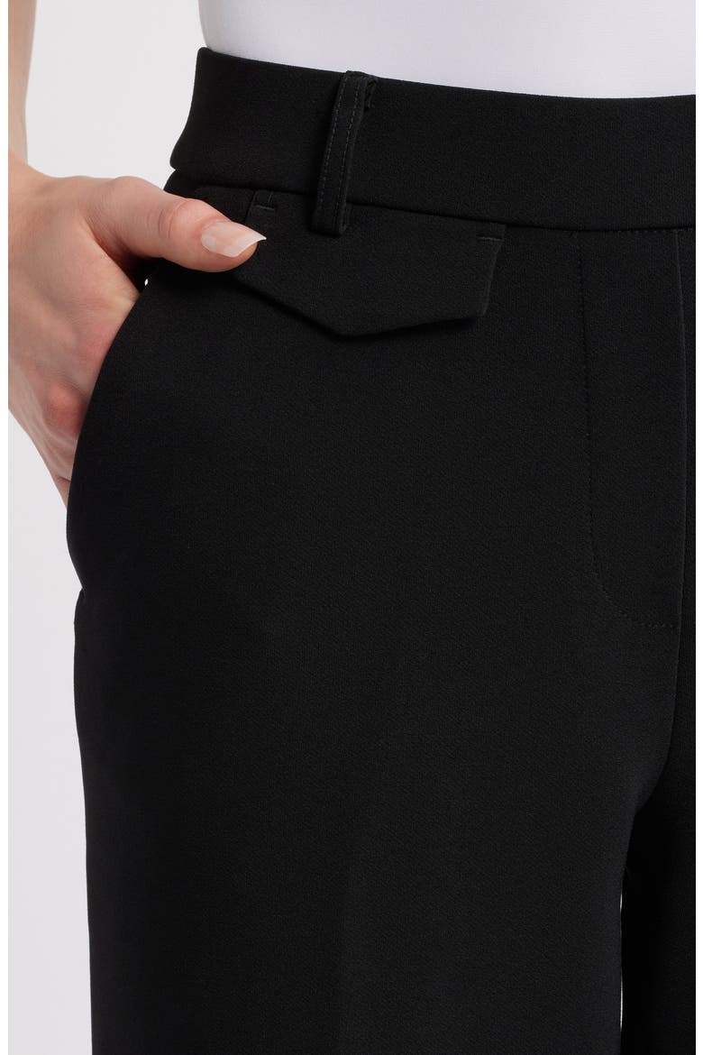 High Waist Wide Leg Pull-On Pants, Alternate, color, ANNE BLACK