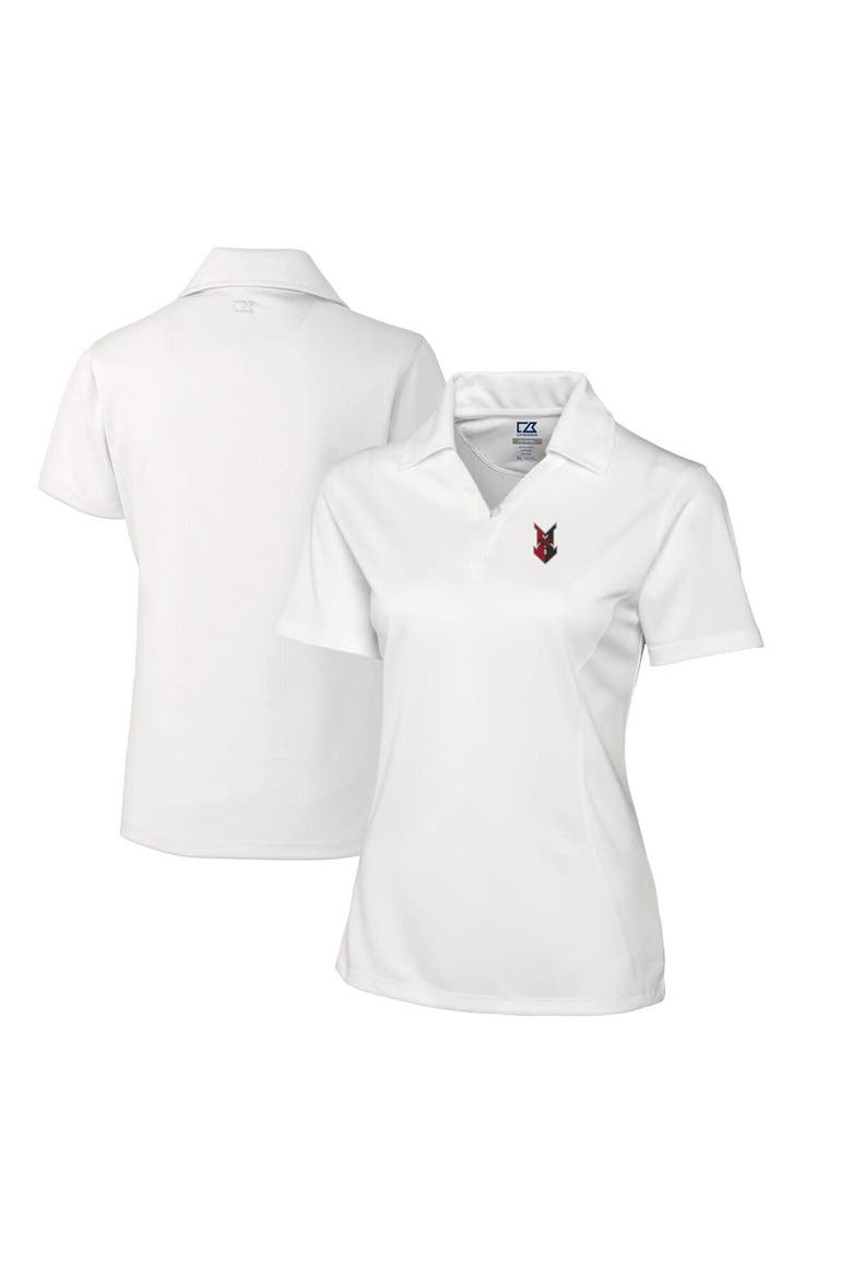 Women's Cutter & Buck  White Indianapolis Indians CB DryTec Genre Textured Solid Polo, Main, color, White