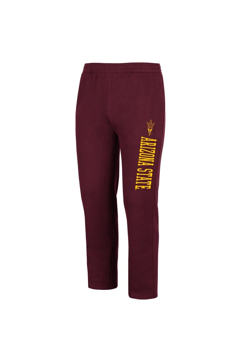 Men's Colosseum Maroon Arizona State Sun Devils Fleece Pants, Alternate, color, Maroon