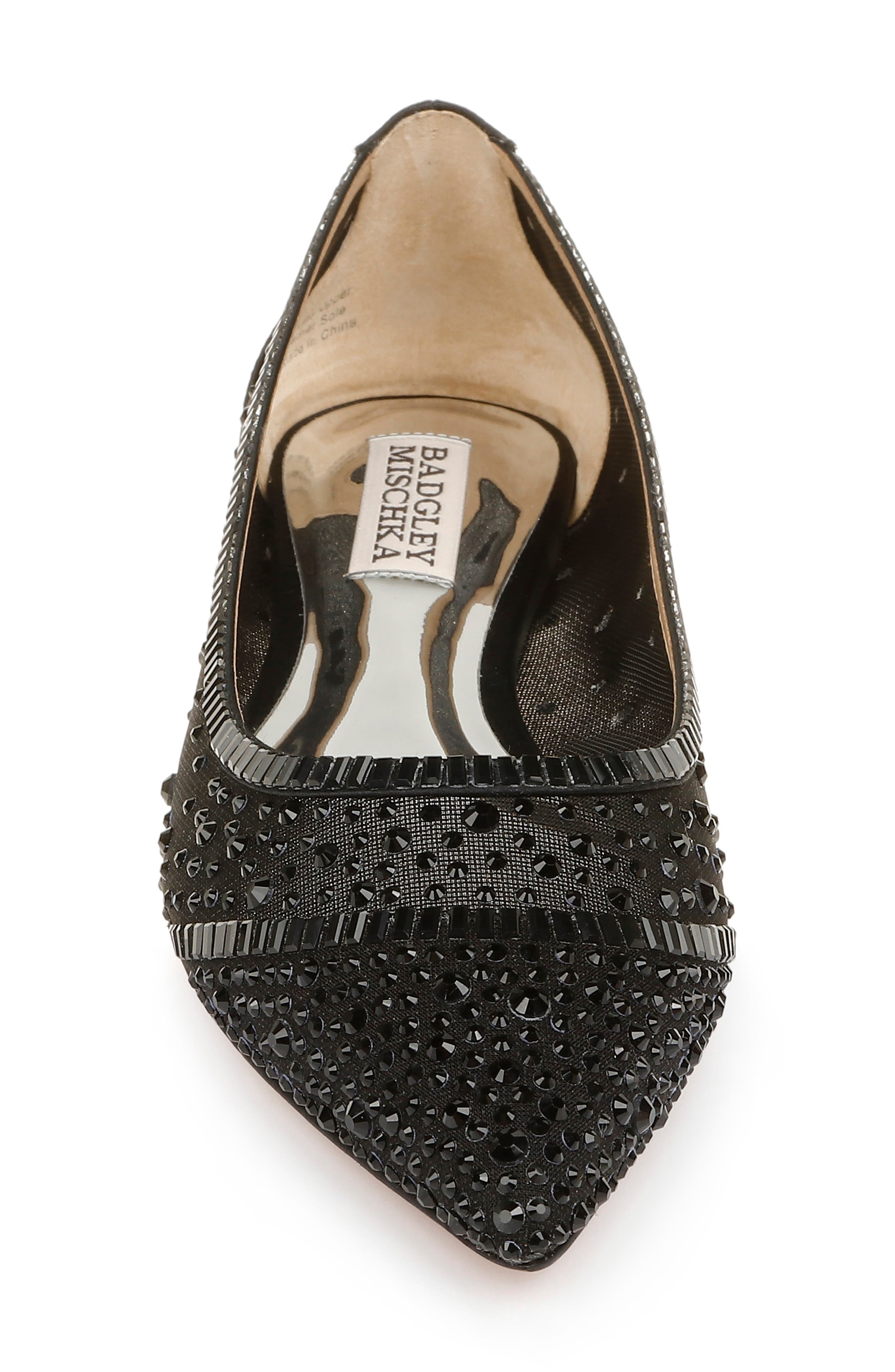 Badgley Mischka Collection Babette Pointed Toe Flat, Alternate, color, 
