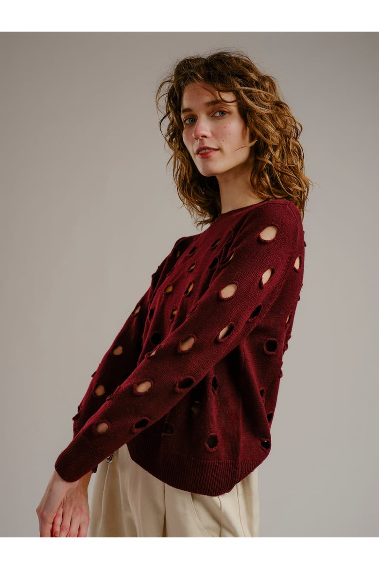 Bind Off Merino Crew Sweater, Alternate, color, Nightshade