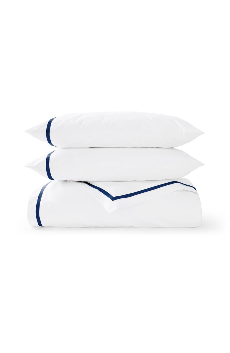 CHRISTY Beaumont Luxury Cotton Percale Duvet Cover Sets, Main, color, Navy