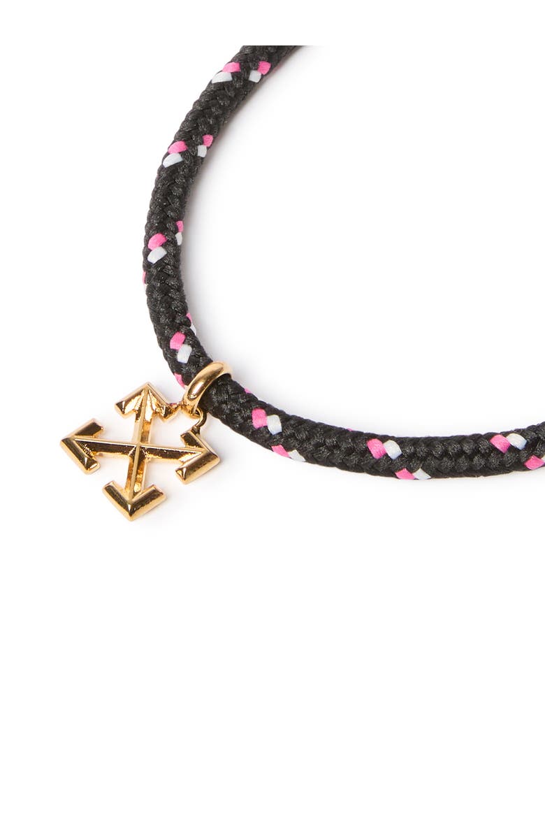 Men's Black Rope Bracelet With Arrow Magnetic Clasp, Alternate, color, Black
