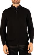 TailorByrd Fine Knit Full Zip Sweater