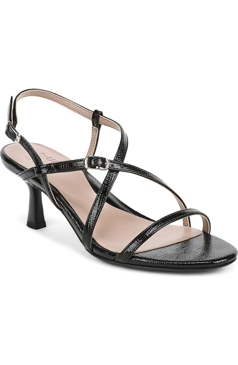 Naturalizer Porter Sandal, Main, color, Black Patent Faux Leather