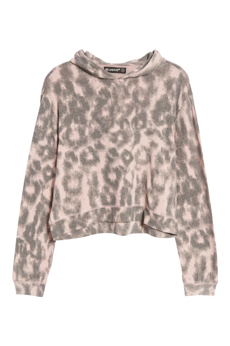 Leopard Hooded Sweatshirt, Alternate, color, SOFT N EASY