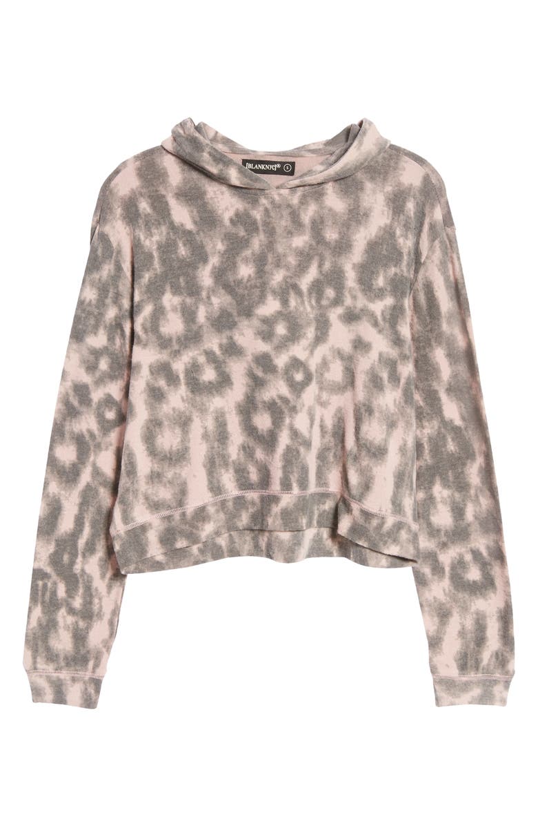 BLANKNYC Leopard Hooded Sweatshirt, Alternate, color, 