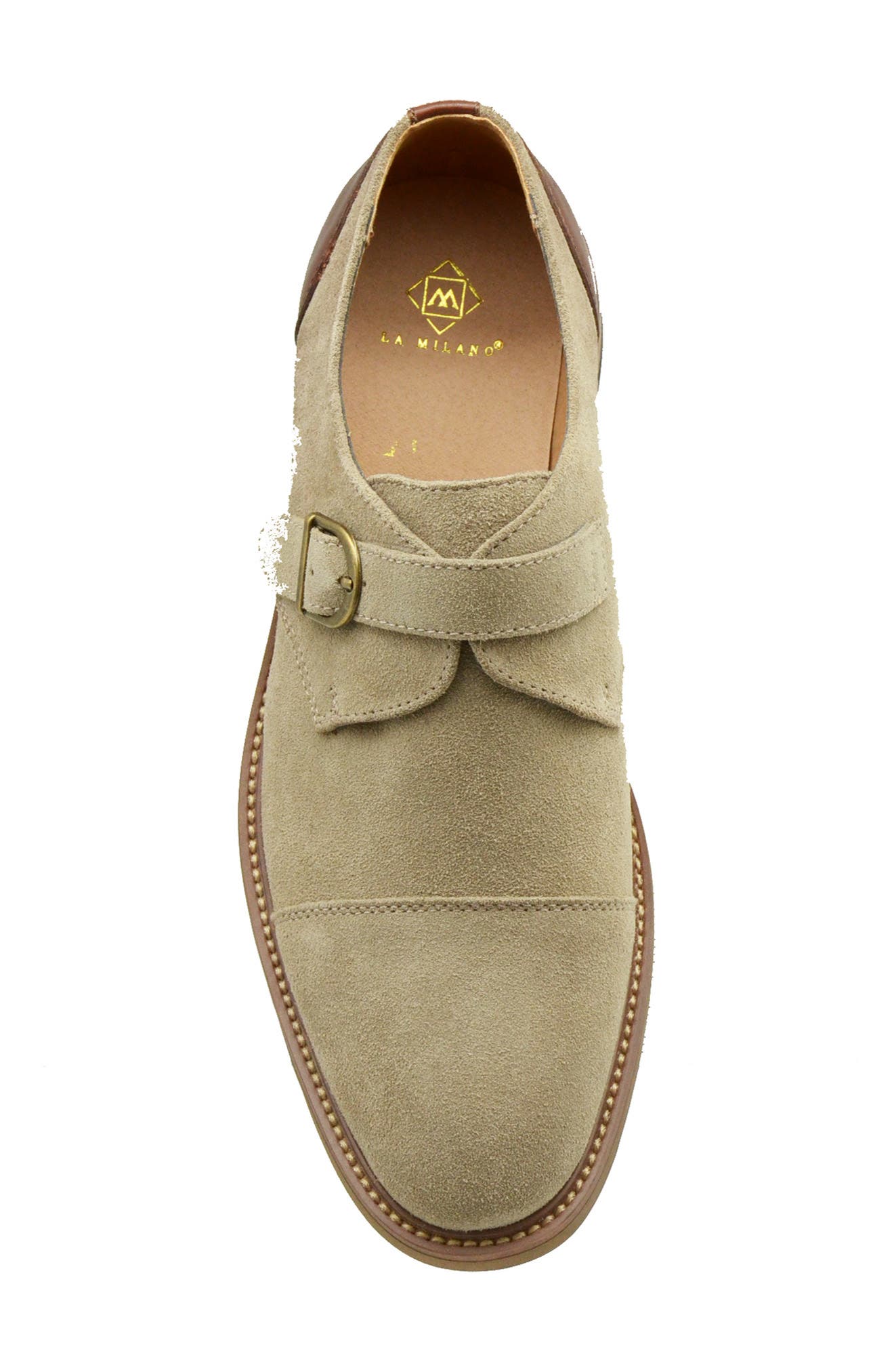 La Milano Lucian Monk Shoe, Alternate, color, Taupe
