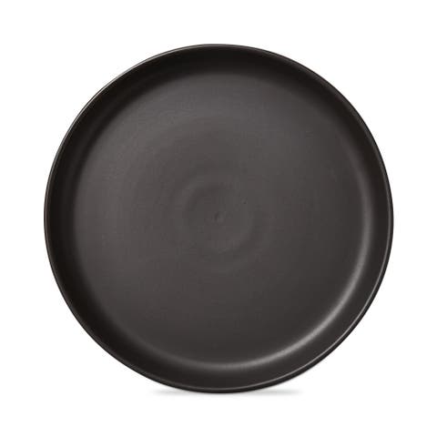 Logan Salad Plate Stoneware Dishwasher Safe Black 9.5 Inch