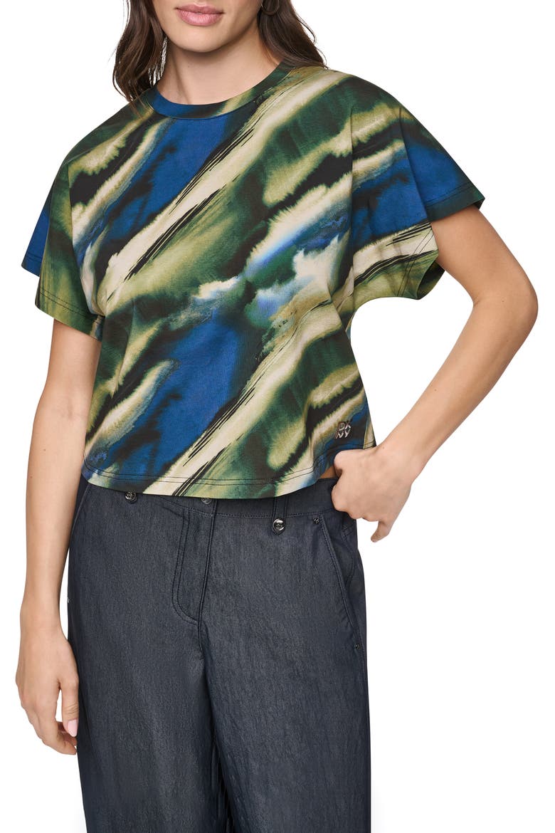 Print Dolman Sleeve Top, Main, color, BRUSHED RINSE
