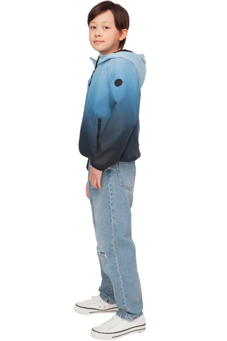 Kids' Fleece-Lined Windbreaker, Alternate, color, Navy