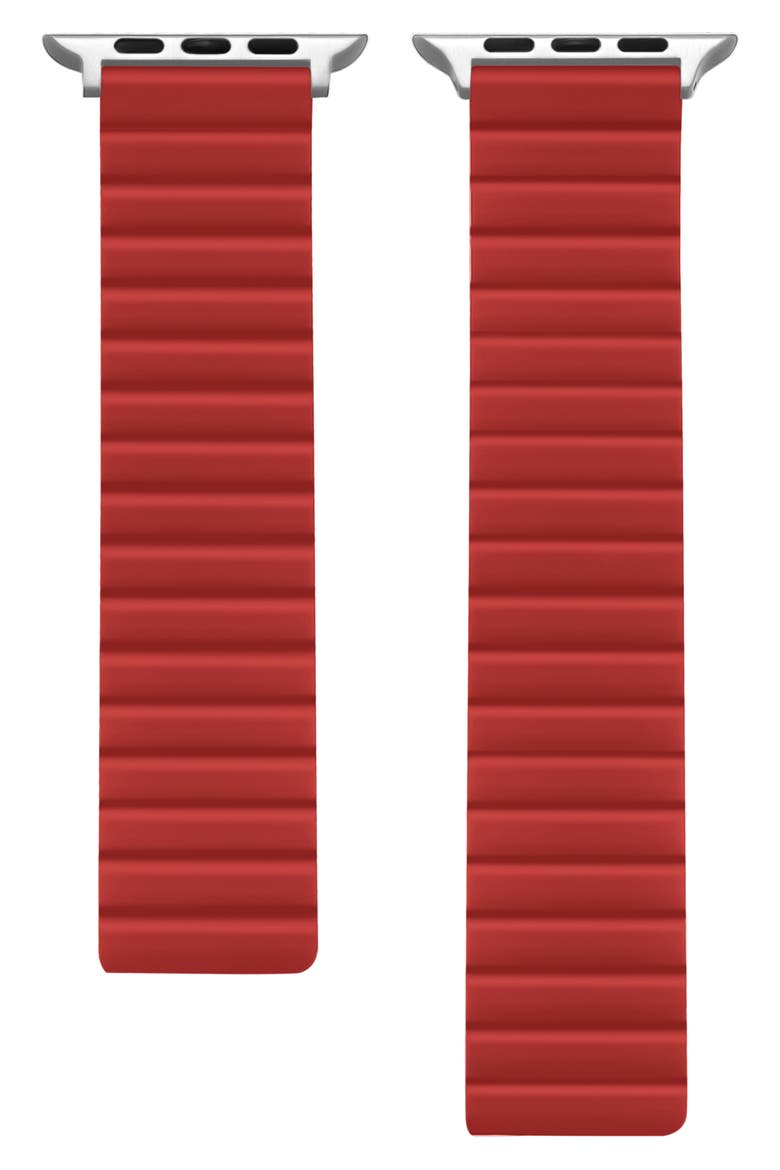 Silicone Apple Watch® Watchband, Main, color, RED