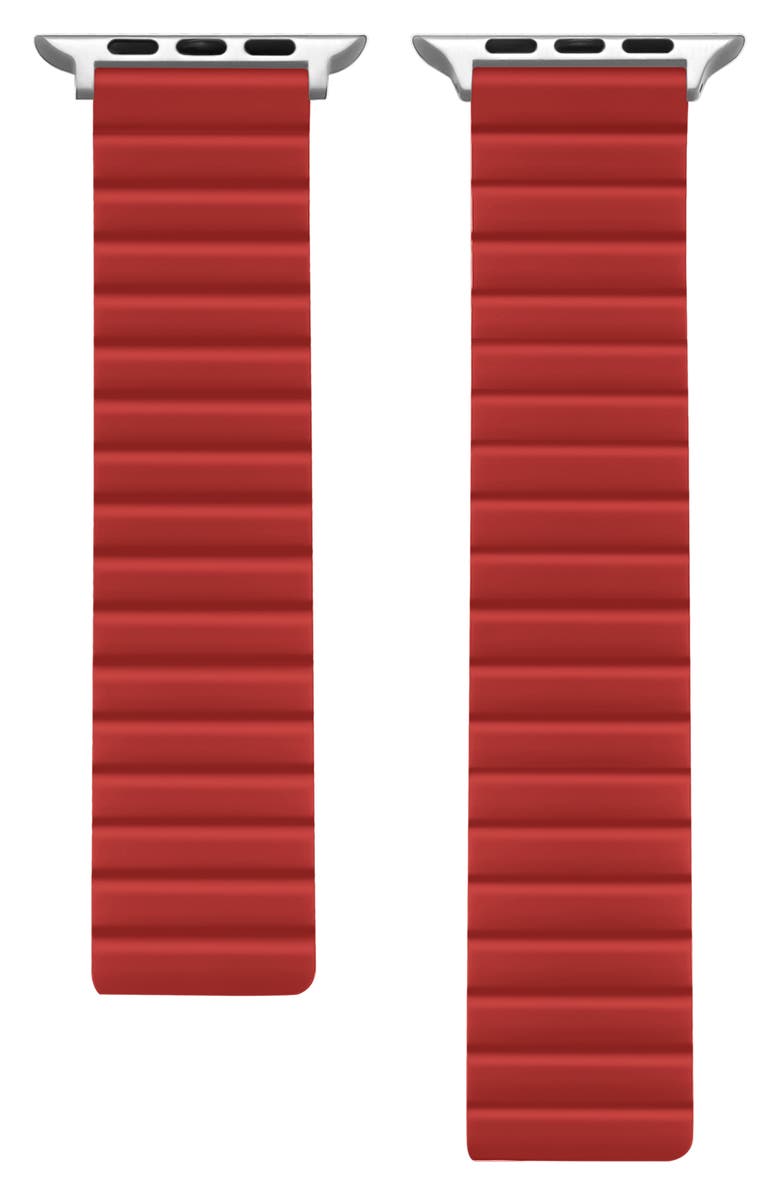 The Posh Tech Silicone Apple Watch<sup
®</sup
Watchband, Main, color, Red