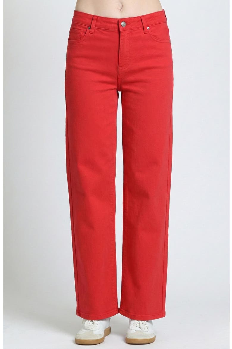 Mini Bootcut Jeans, Main, color, RED
