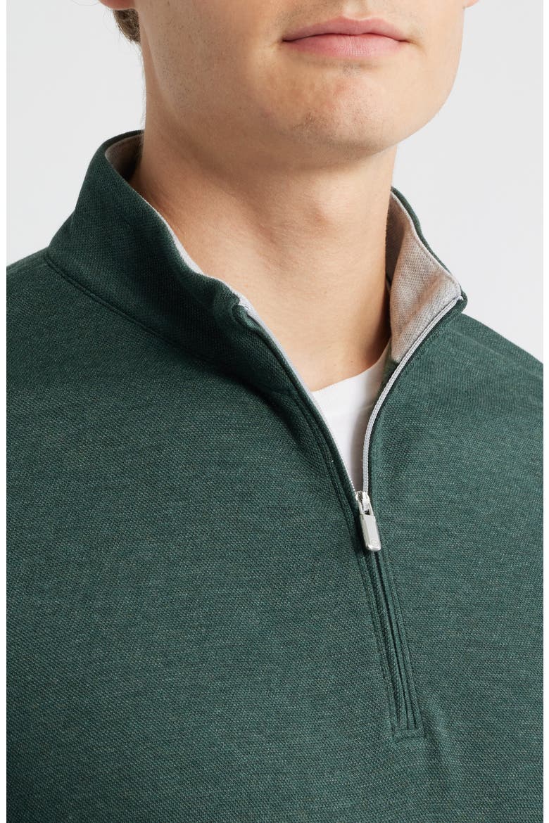 Comfort Interlock Quarter Zip Pullover, Alternate, color, DEEP VERDANT