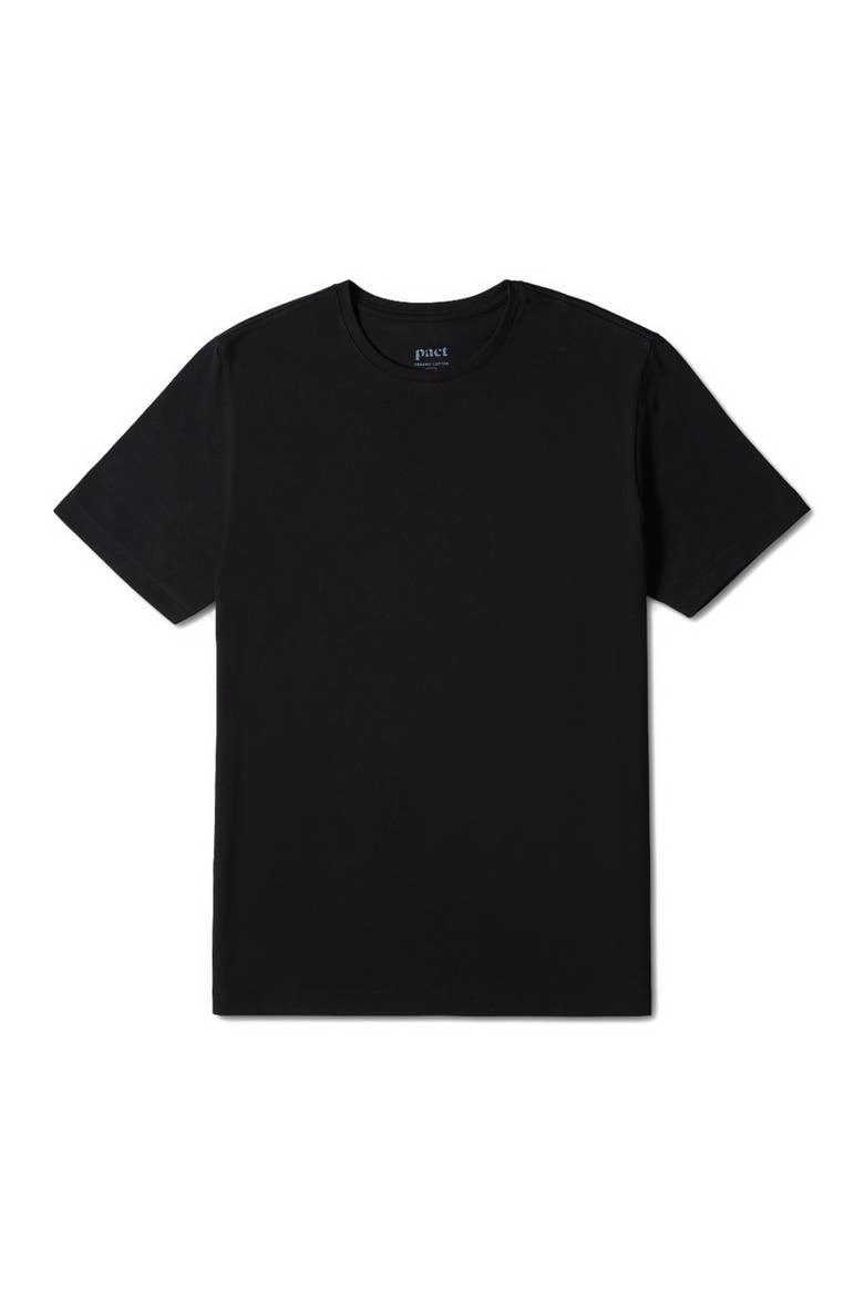 Luxe Essential Classic Fit Crewneck Tee Made With Organic Cotton, Alternate, color, Black