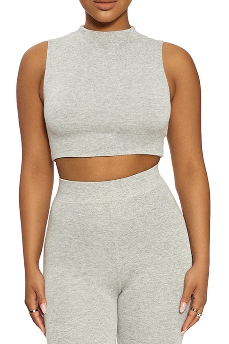 The NW Sleeveless Crop Top, Main, color, HEATHER GREY