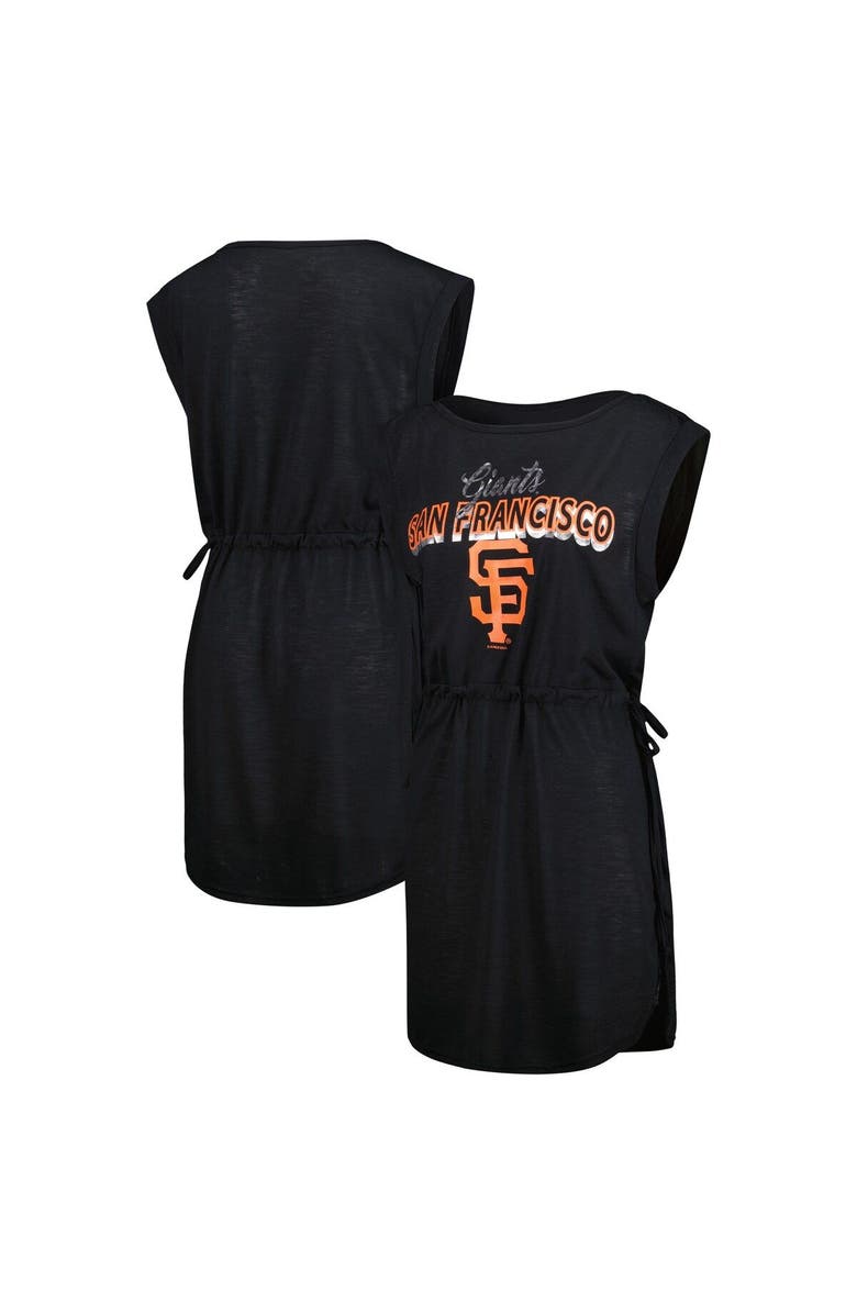 G-III 4HER BY CARL BANKS Women's G-III 4Her by Carl Banks Black San Francisco Giants G.O.A.T Swimsuit Cover-Up Dress, Main, color, Black