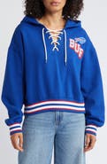 WEAR by Erin Andrews Women's WEAR by Erin Andrews Royal Buffalo Bills Lace-Up Pullover Hoodie