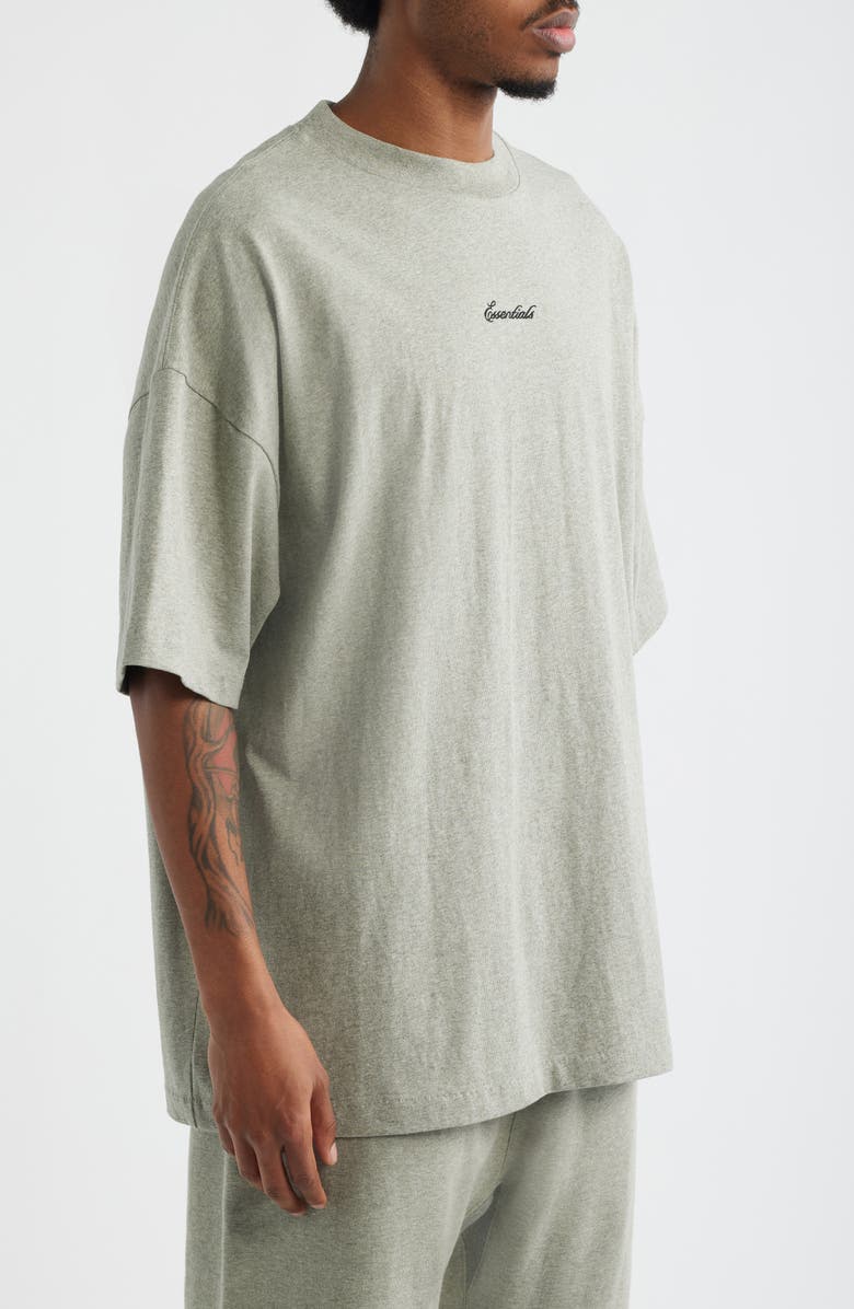 Fear of God Essentials Signature '90s Fit Logo T-Shirt, Alternate, color, Concrete Heather