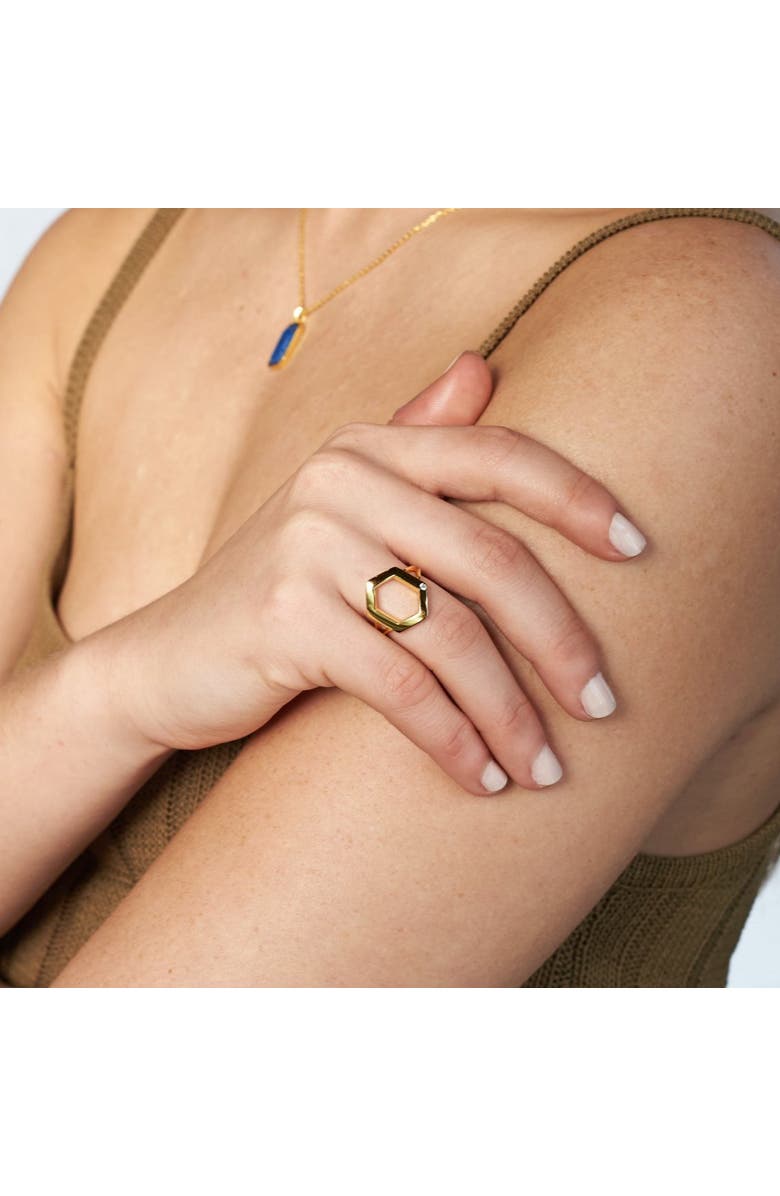 Ora Ana The Danielle Ring, Alternate, color, Gold/White Cz