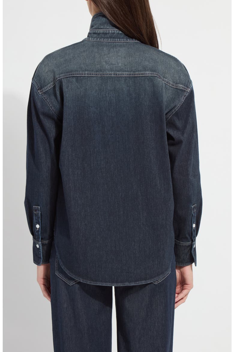 Cassidy Denim Shacket, Alternate, color, INDIGO