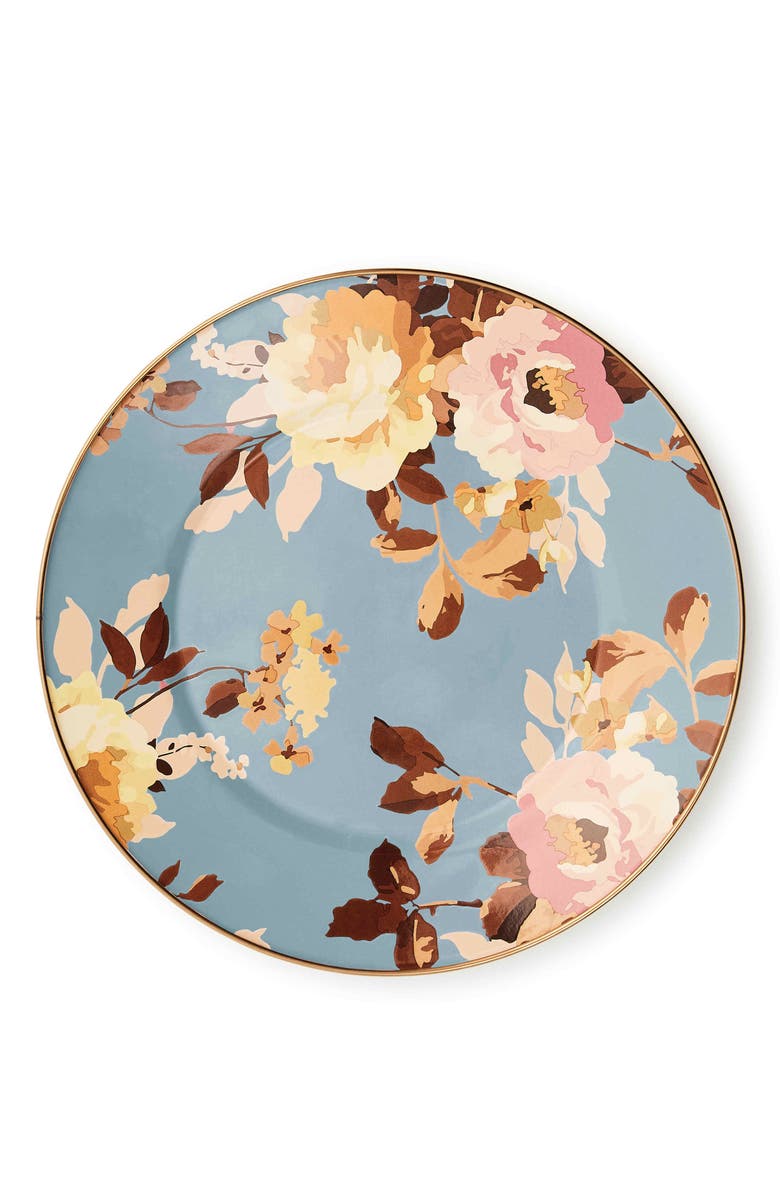 MACKENZIE CHILDS Wild Rose Slate Enameled Steel Dinner Plate, Alternate, color, Blue
