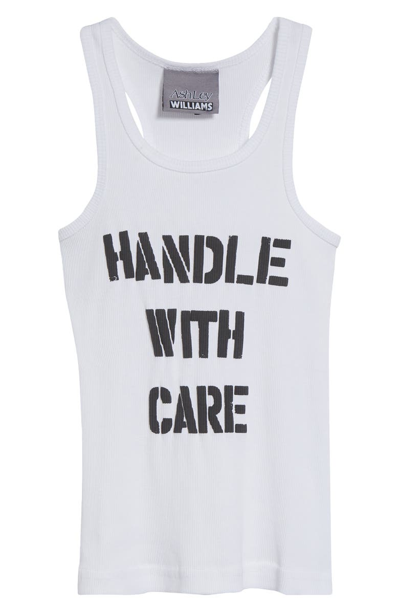 Ashley Williams Handle with Care Rib Graphic Tank | Nordstrom