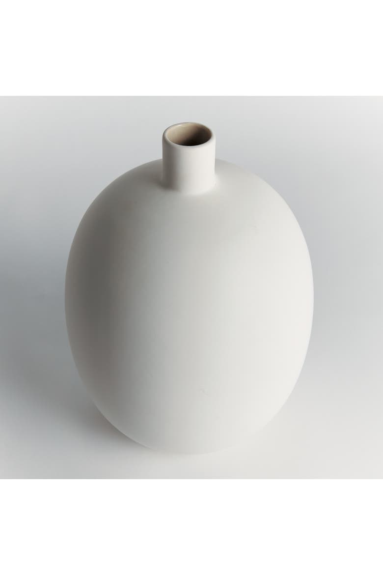 Barclay Butera Sandbar Vase Large - White/Taupe Stoneware, Alternate, color, White