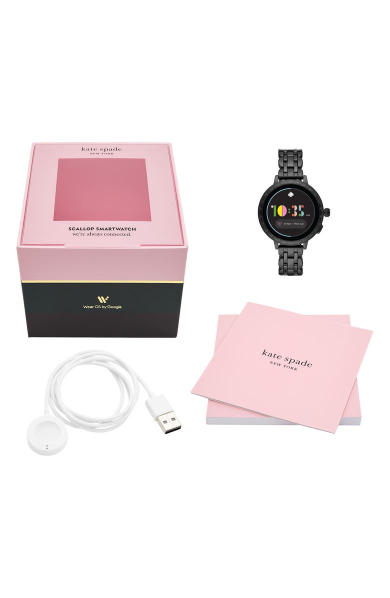 Kate Spade New York raven scallop smart bracelet watch, 41mm, Alternate, color, 